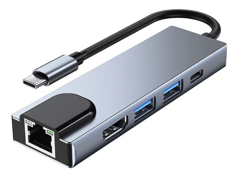 Usb C Hub, 5-en-1 Usb C a Hdmi adaptador con Puerto Ethernet